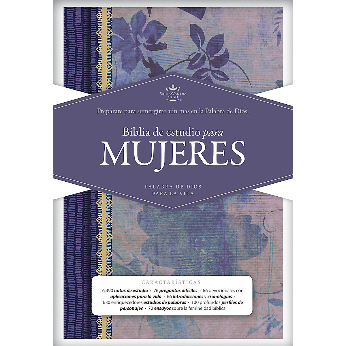 Rvr Biblia De Estudio Para Mujeres Azul Floreado Tela Impresa