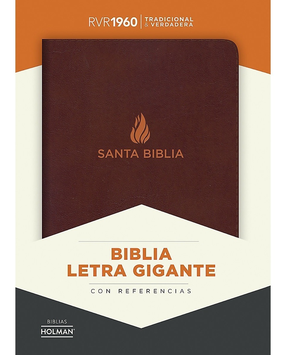 Rvr 1960 Biblia Letra Gigante Marrón Piel Fabricada Editorial