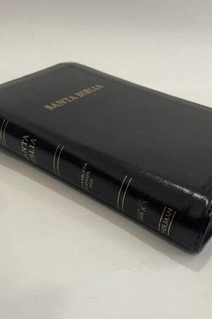 Biblia Rvr1960 Similpiel Negra Con Cierre E Indice Compacta _0