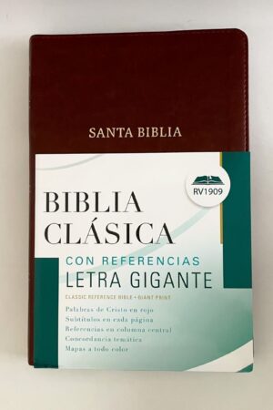 Biblia Rv1909 Clasica Imitacion Piel Cafe Con Cierre _1