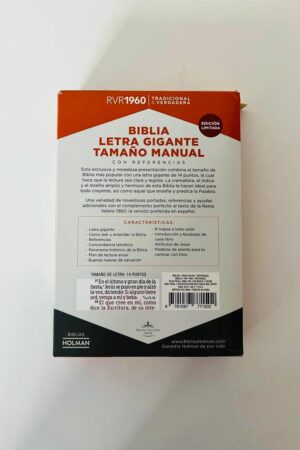 BibliaRVR 1960 letra gigante tamano manual, rosa perla simil piel con cierre e indice_1