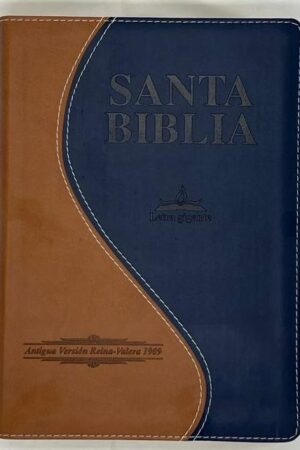 Biblia 1909 PU Marron/Azul Oscuro Letra Gigante_2